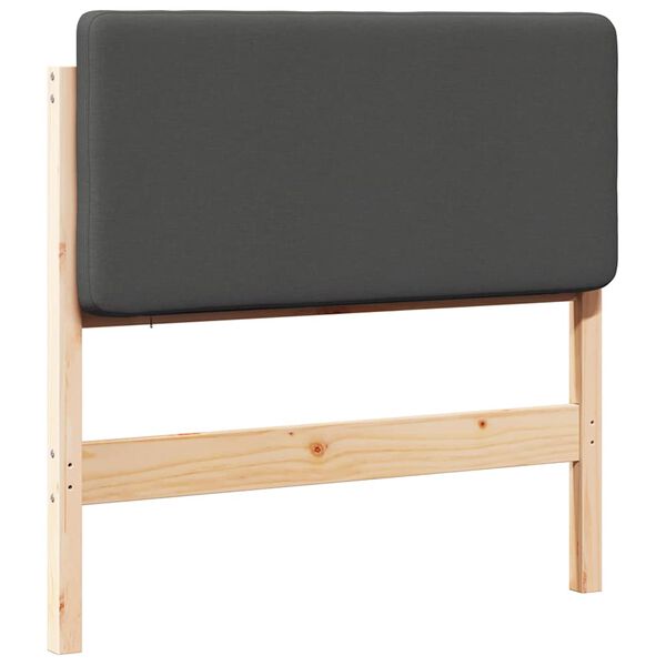 vidaXL Ταπετσαρισμένο κεφαλάρι με κεφαλάρι Καφέ και Σκούρο Γκρι 75 cm