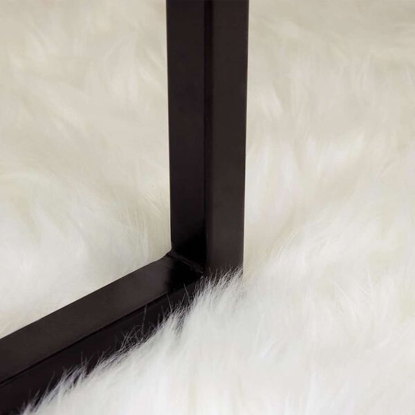 vidaXL Ψεύτικο Δέρμα Προβάτου Χαλί Λευκό 240 x 240 cm Πολυεστέρας