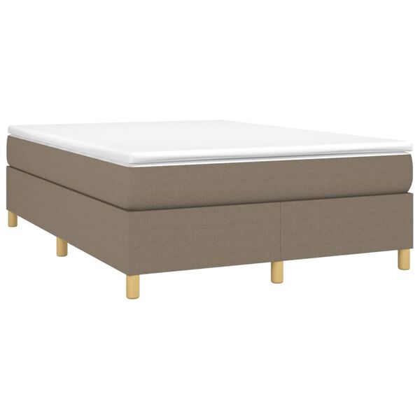 vidaXL &Kappa;&rho;&epsilon;&beta;ά&tau;&iota; Boxspring &mu;&epsilon; &Sigma;&tau;&rho;ώ&mu;&alpha; Taupe 140x190 &epsilon;&kappa;. &Upsilon;&phi;&alpha;&sigma;&mu;ά&tau;&iota;&nu;&omicron;