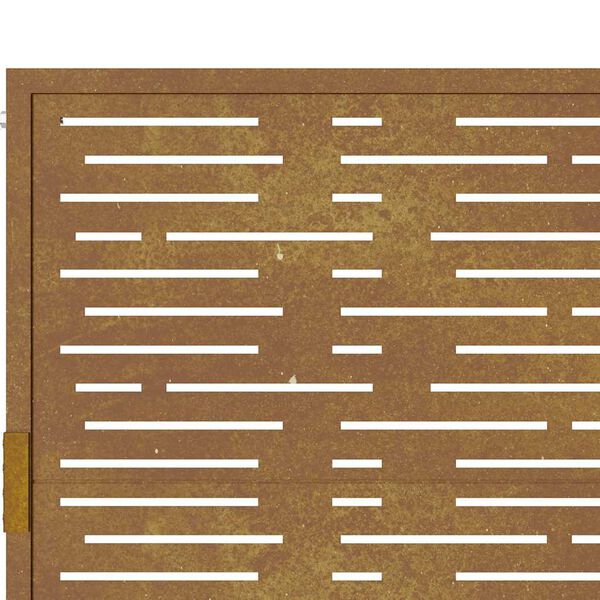 vidaXL Πύλη Κήπου με Τετράγωνο Σχέδιο 105 x 80 εκ. από Ατσάλι Corten