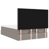 vidaXL Οθωμανικό κρεβάτι με στρώμα & LEDs Taupe 140x200 cm Ύφασμα