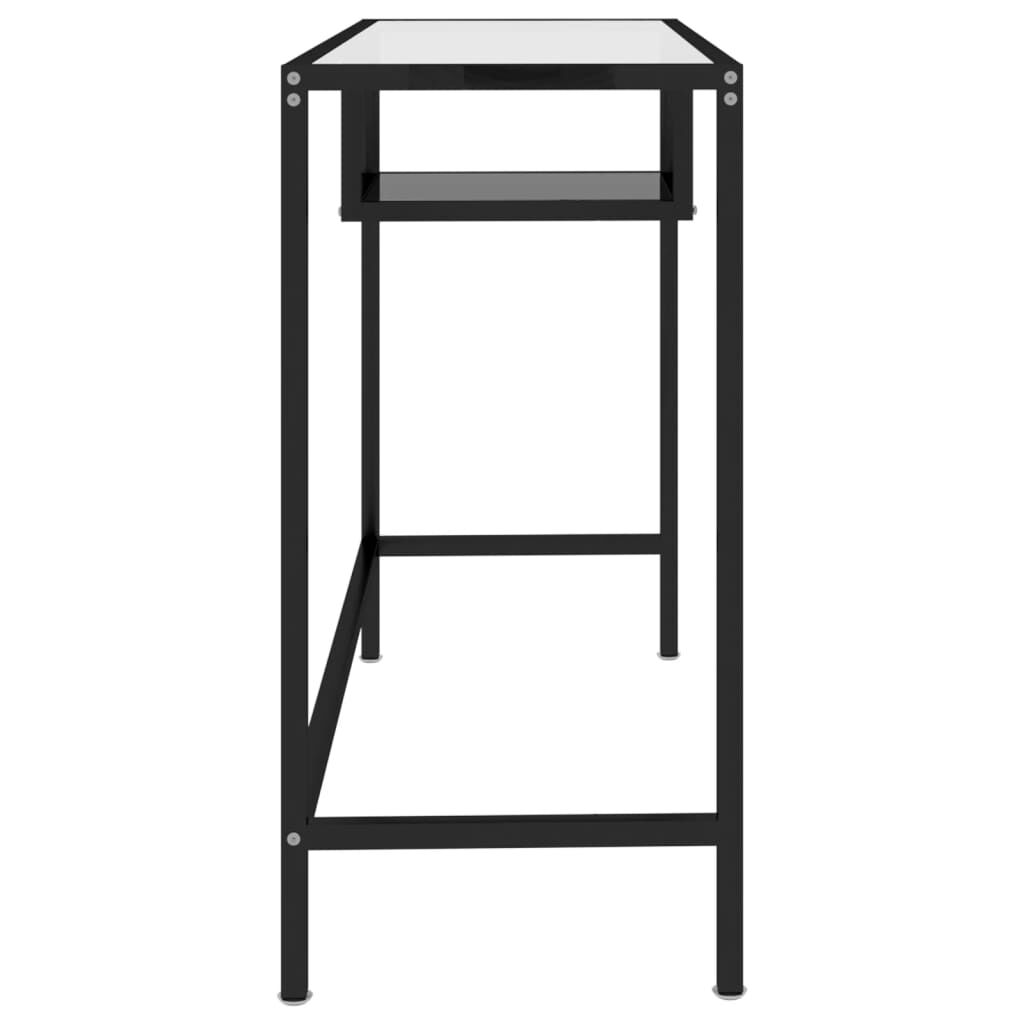 vidaXL Γραφείο Υπολογιστή Μαύρο 100 x 36 x 74 εκ. από Γυαλί
