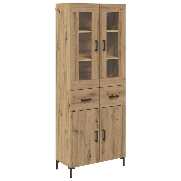 vidaXL Highboard &mu;&epsilon; &sigma;&upsilon;&rho;&tau;ά&rho;&iota; 2 pcs Artisan Oak &Epsilon;&pi;&epsilon;&xi;&epsilon;&rho;&gamma;&alpha;&sigma;&mu;έ&nu;&omicron; &xi;ύ&lambda;&omicron;