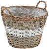 vidaXL Γλάστρες Υπερυψωμένες 4 τεμ. Wicker με Επένδυση Πολυαιθυλενίου