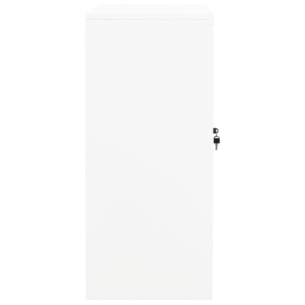 vidaXL Ντουλάπα Γραφείου 90 x 40 x 90 εκ. Λευκή Ατσάλινη