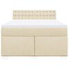 vidaXL &Kappa;&rho;&epsilon;&beta;ά&tau;&iota; Boxspring &mu;&epsilon; &Sigma;&tau;&rho;ώ&mu;&alpha; &Kappa;&rho;&epsilon;&mu; 140x200 &epsilon;&kappa;. &Upsilon;&phi;&alpha;&sigma;&mu;ά&tau;&iota;&nu;&omicron;