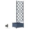 vidaXL Ζαρντινιέρες κήπου Γκρι 40 x 40 x 126 cm Ατσάλι