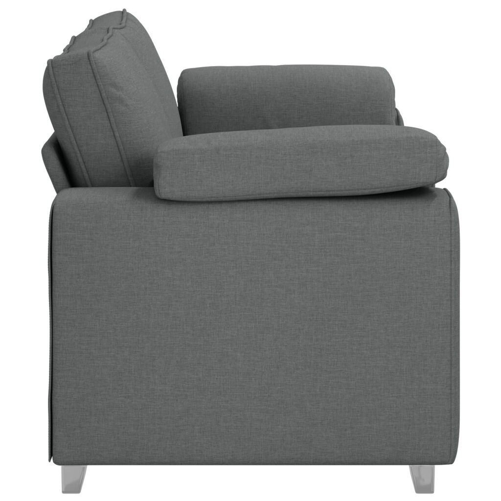 vidaXL Καναπέδες Loveseat Σκούρο Γκρι 140 εκ Υφάσματος