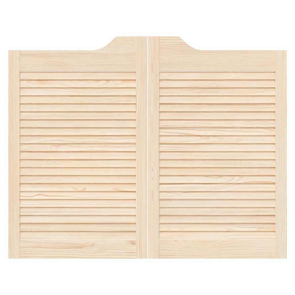 vidaXL Swing Doors Louvred Design 1-Pair 80x100 cm μασίφ ξύλο πεύκο