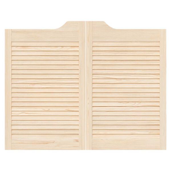 vidaXL Swing Doors Louvred Design 1-Pair 80x100 cm μασίφ ξύλο πεύκο