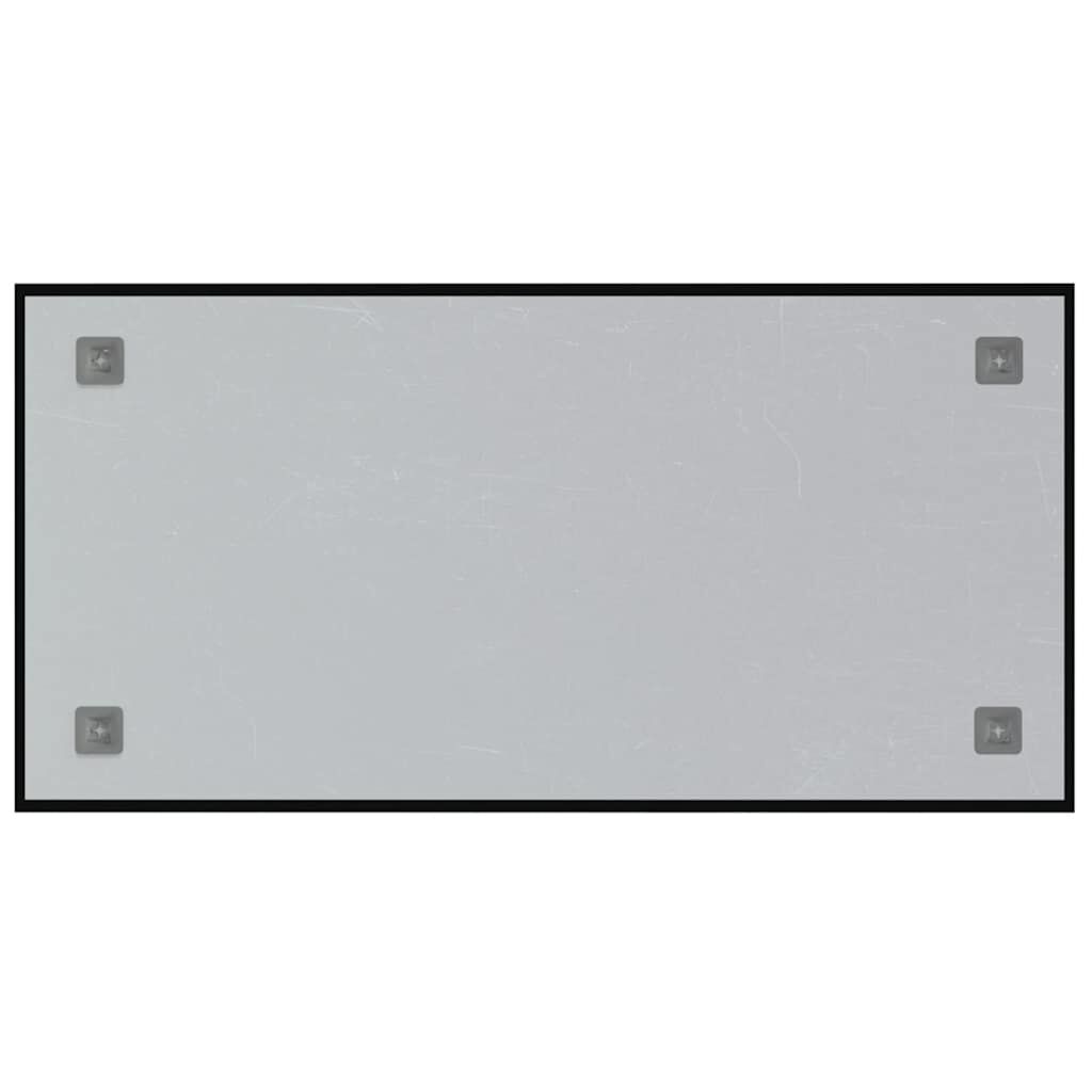 vidaXL Πίνακας Επιτοίχιος Μαγνητικός Μαύρος 80 x 40 εκ. Ψημένο Γυαλί