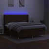 vidaXL &Kappa;&rho;&epsilon;&beta;ά&tau;&iota; Boxspring &mu;&epsilon; &Sigma;&tau;&rho;ώ&mu;&alpha; & LED &Sigma;&kappa;.&Kappa;&alpha;&phi;έ 180x200&epsilon;&kappa;. &Upsilon;&phi;&alpha;&sigma;&mu;ά&tau;&iota;&nu;&omicron;