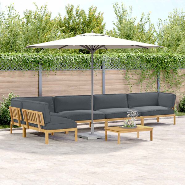 vidaXL &Sigma;&epsilon;&tau; &Kappa;&alpha;&nu;&alpha;&pi;έ &mu;&epsilon; &mu;&alpha;&xi;&iota;&lambda;ά&rho;&iota; 6 pcs &Alpha;&nu;&theta;&rho;&alpha;&kappa;ί &Sigma;&tau;&epsilon;&rho;&epsilon;ό &Xi;ύ&lambda;&omicron; &Alpha;&kappa;&alpha;&kappa;ί&alpha;&sigmaf;