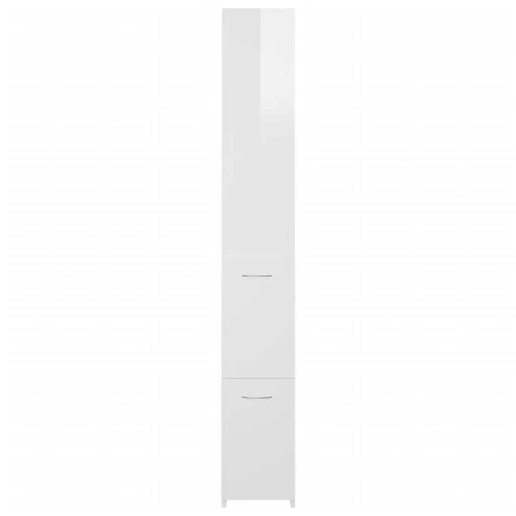 vidaXL Ντουλάπι Μπάνιου Γυαλιστερό Λευκό 25x26,5x170 εκ. Επεξεργ. Ξύλο
