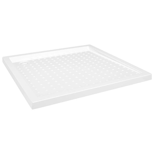 vidaXL Βάση Ντουζιέρας με Σχέδιο Τάπας Λευκή 80 x 80 x 4 εκ. από ABS