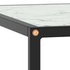 vidaXL Τραπεζάκι Σαλονιού Μαύρο 60x60x35 εκ. Λευκό Γυαλί Όψη Μαρμάρου