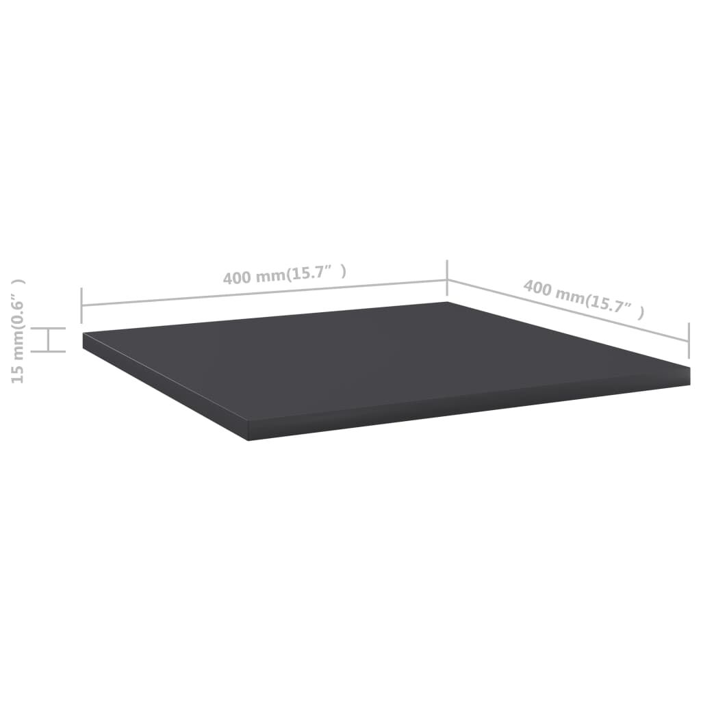 vidaXL Ράφια Βιβλιοθήκης 8 τεμ. Γκρι 40x40x1,5 εκ. από Επεξ.Ξύλο