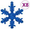 vidaXL Σετ Μπάλες Χριστουγεννιάτικες 111 τεμ. Μπλε από Πολυστυρένιο
