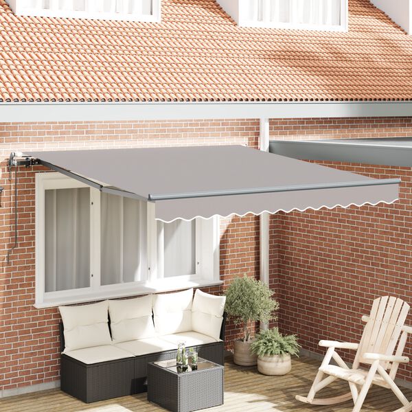 vidaXL Σκηνίτσα Αναδιπλούμενη Ανοιχτό γκρι 300 x 250 εκ ύφασμα