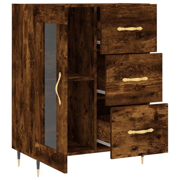 vidaXL Ντουλάπι Καπνιστή Δρυς 69,5 x 34 x 90 εκ. Επεξεργασμένο Ξύλο