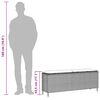 vidaXL Πάγκος κήπου με μαξιλάρι καφέ 110x30x40,5 cm Poly Rattan