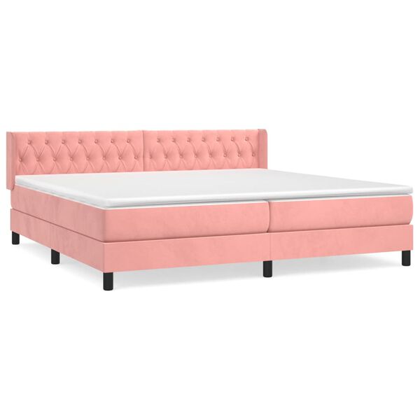 vidaXL &Kappa;&rho;&epsilon;&beta;ά&tau;&iota; Boxspring &mu;&epsilon; &Sigma;&tau;&rho;ώ&mu;&alpha; &Rho;&omicron;&zeta; 200x200 &epsilon;&kappa;. &Beta;&epsilon;&lambda;&omicron;ύ&delta;&iota;&nu;&omicron;