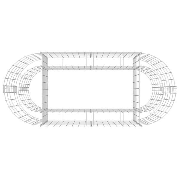 vidaXL Συρματοκιβώτιο-Γλάστρα Υπερυψωμένη 120x50x50 εκ. Γαλβαν. Ατσάλι