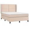 vidaXL Κρεβάτι Boxspring με Στρώμα Καπουτσίνο 140x200εκ.από Συνθ.Δέρμα