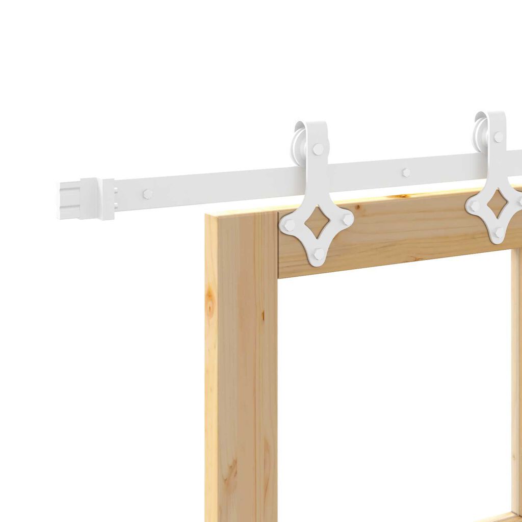vidaXL Συρόμενη Πόρτα Καφέ 61 x 198.5 εκ. Ξύλο και μέταλλο