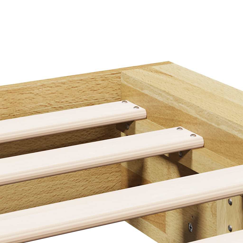 vidaXL Πλαίσιο κρεβατιού χωρίς στρώμα 100x200 cm μασίφ ξύλο δρυς