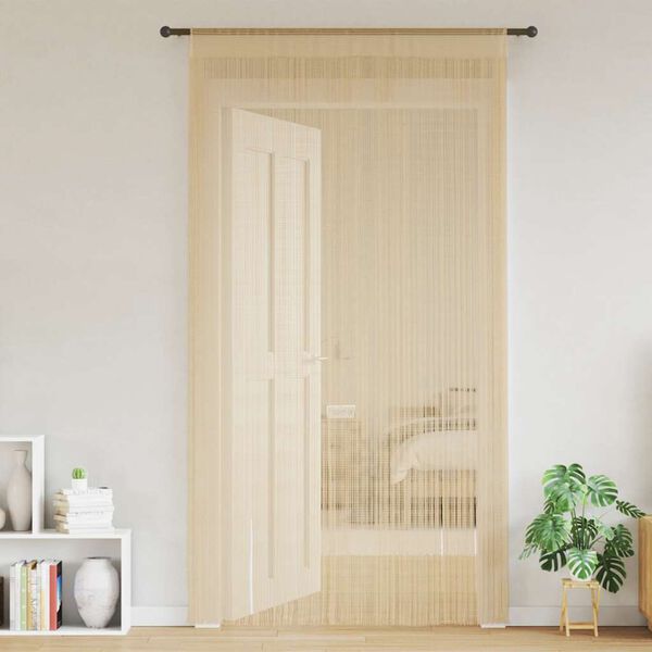 vidaXL Κουρτίνες με Κρόσσια 2 τεμ. Μπεζ 140 x 250 εκ.