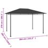 vidaXL Κιόσκι Ανθρακί 384x281x270 εκ. 180 γρ./μ²