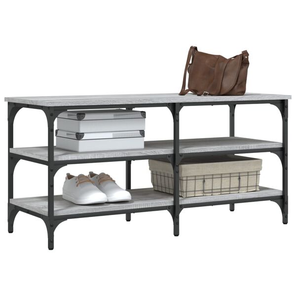 vidaXL Παπουτσοθήκη Γκρι Sonoma 100x38,5x49 εκ. από Επεξεργασμένο Ξύλο