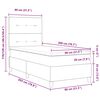 vidaXL Κρεβάτι με ελατήρια με στρώμα Μαύρο 80 x 200 cm ύφασμα