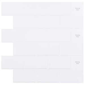 vidaXL &Pi;&lambda;&alpha;&kappa;ά&kappa;&iota; Subway 10 pcs &Lambda;&epsilon;&upsilon;&kappa;ό 30 x 30 cm &Pi;&omicron;&lambda;&upsilon;&omicron;&upsilon;&rho;&epsilon;&theta;ά&nu;&eta; &kappa;&alpha;&iota; PET