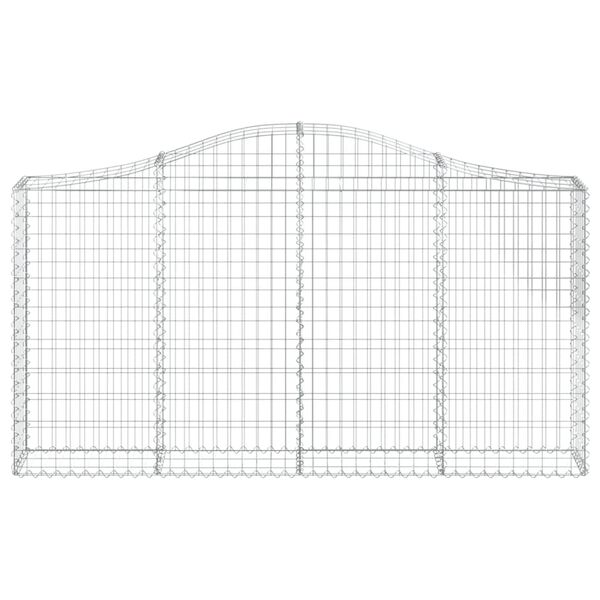 vidaXL Συρματοκιβώτιο Τοξωτό 200x30x100/120εκ. από Γαλβανισμένο Χάλυβα