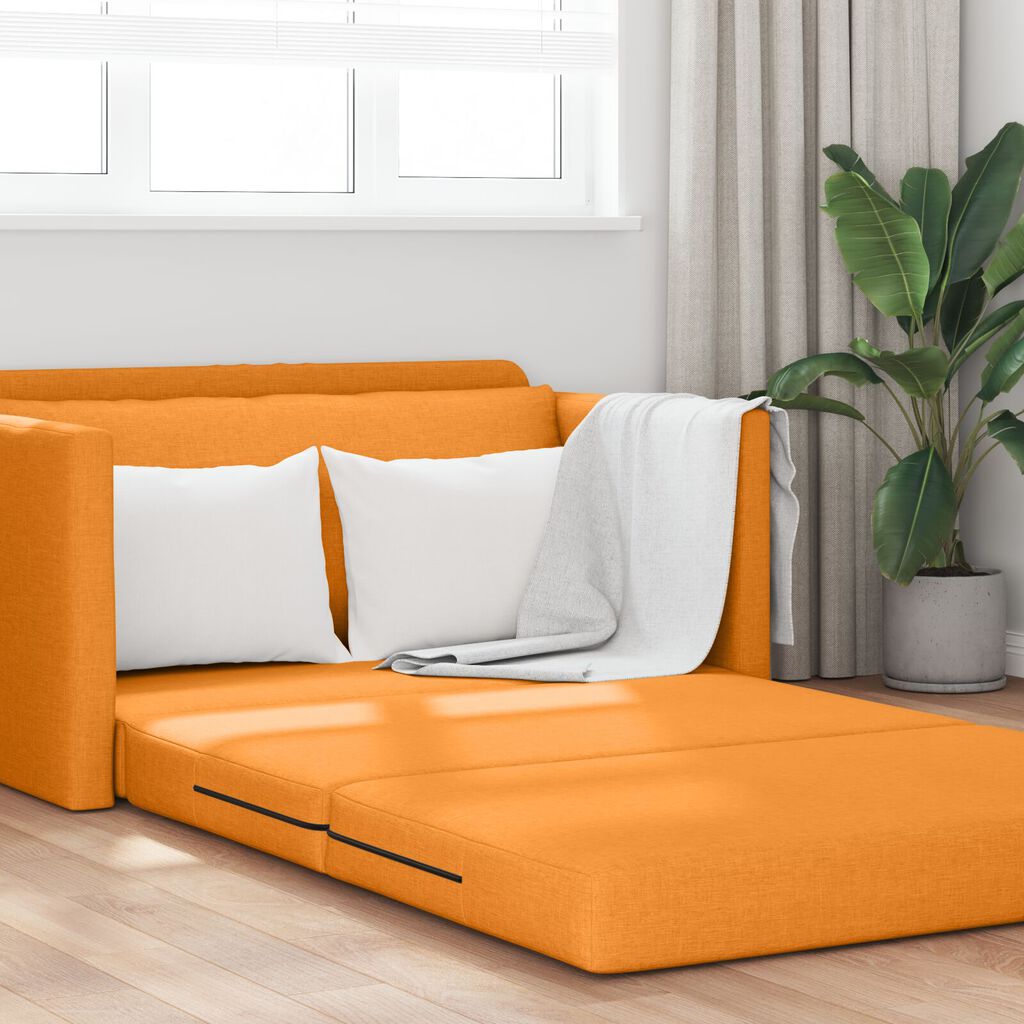 vidaXL Καναπές Κρεβάτι 2-σε-1 Βαθύ Κίτρινο 124x71x78 εκ. Υφάσματος