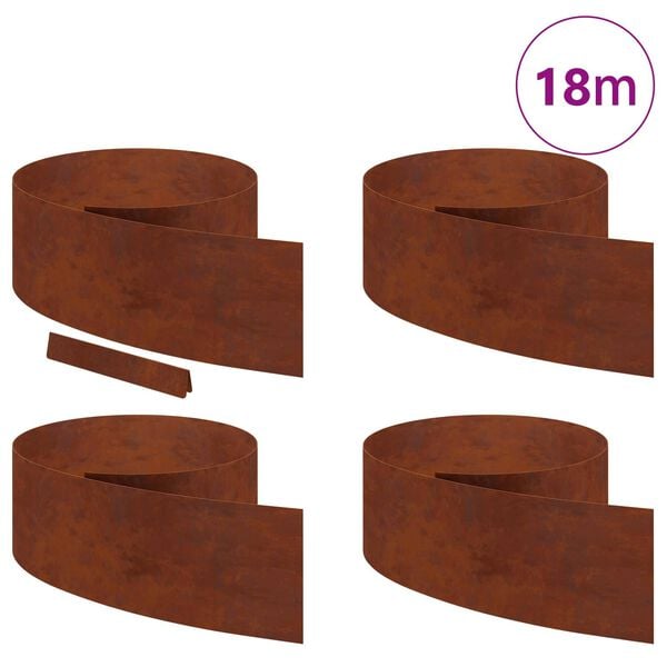 vidaXL &Pi;&epsilon;&rho;ί&gamma;&rho;&alpha;&mu;&mu;&alpha; &gamma;&kappa;&alpha;&zeta;ό&nu; 4 pcs &Sigma;&kappa; rusty 450 x 0.05 x 15 &epsilon;&kappa;