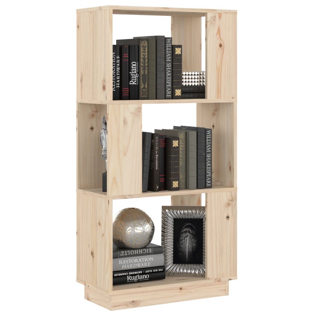 vidaXL Βιβλιοθήκη/Διαχωριστικό Χώρου 51x25x101 εκ. Μασίφ Ξύλο Πεύκου
