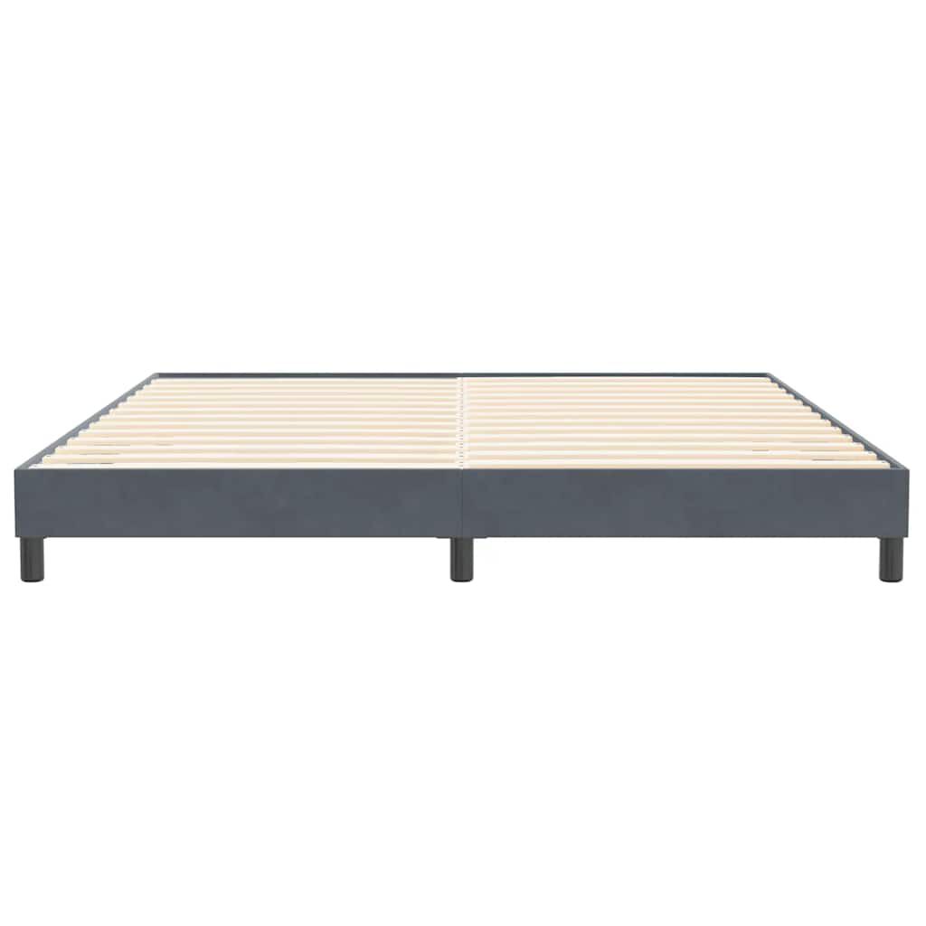 vidaXL Κρεβάτι Boxspring χωρίς Στρώμα Σκούρο Γκρι 200x210 εκ Βελούδινο