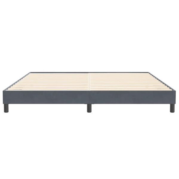 vidaXL Κρεβάτι Boxspring χωρίς Στρώμα Σκούρο Γκρι 200x210 εκ Βελούδινο
