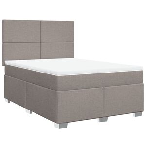 vidaXL &Kappa;&rho;&epsilon;&beta;ά&tau;&iota; Boxspring &mu;&epsilon; &Sigma;&tau;&rho;ώ&mu;&alpha; Taupe 140x200 &epsilon;&kappa;. &Upsilon;&phi;&alpha;&sigma;&mu;ά&tau;&iota;&nu;&omicron;