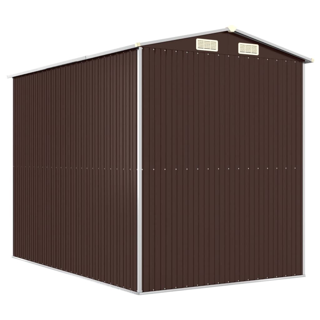 vidaXL Αποθήκη Κήπου Σκούρο καφέ 192x274x223 εκ. Γαλβανισμένο Ατσάλι