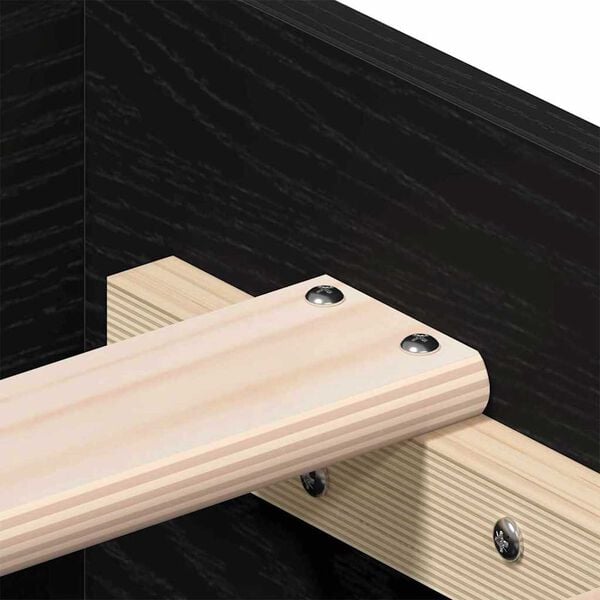 vidaXL Κρεβάτι με Συρτάρια Μαύρη δρυς 140 x 190 cm Επεξεργασμένο ξύλο