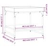 vidaXL Τραπεζάκι Σαλονιού Καφέ Δρυς 49,5x49,5x45εκ. Επεξεργ. Ξύλο