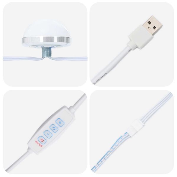 vidaXL Σετ Τουαλέτας 3 Τεμαχίων με LED σε Μαύρο Δρυς