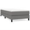 vidaXL Κρεβάτι Boxspring με Στρώμα Σκούρο Γκρι 90x190 εκ. Υφασμάτινο