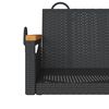 vidaXL Παγκάκι Κούνια Μαύρο 109 x 62 x 40 εκ. από Συνθετικό Ρατάν