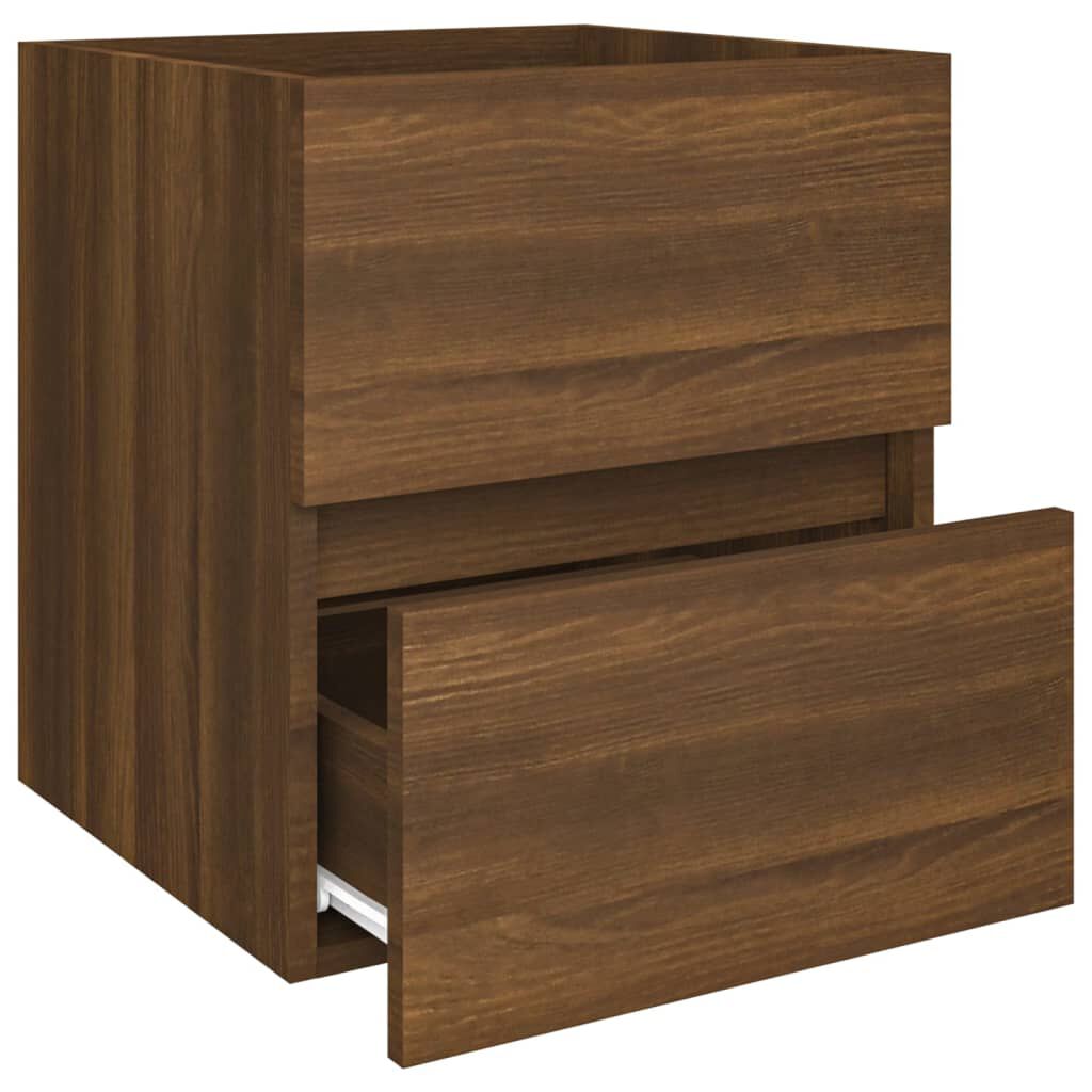 vidaXL Ντουλάπι Νιπτήρα Καφέ δρυς 41 x 38,5 x 45 εκ. Επεξεργ. Ξύλο
