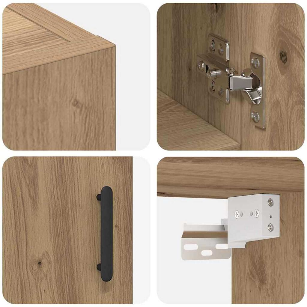 vidaXL Ντουλάπα Τοίχου artisan δρυς 60 x 31 x 70 εκ Επεξεργασμένο ξύλο